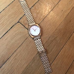 Nixon time teller rose gold pink watch
